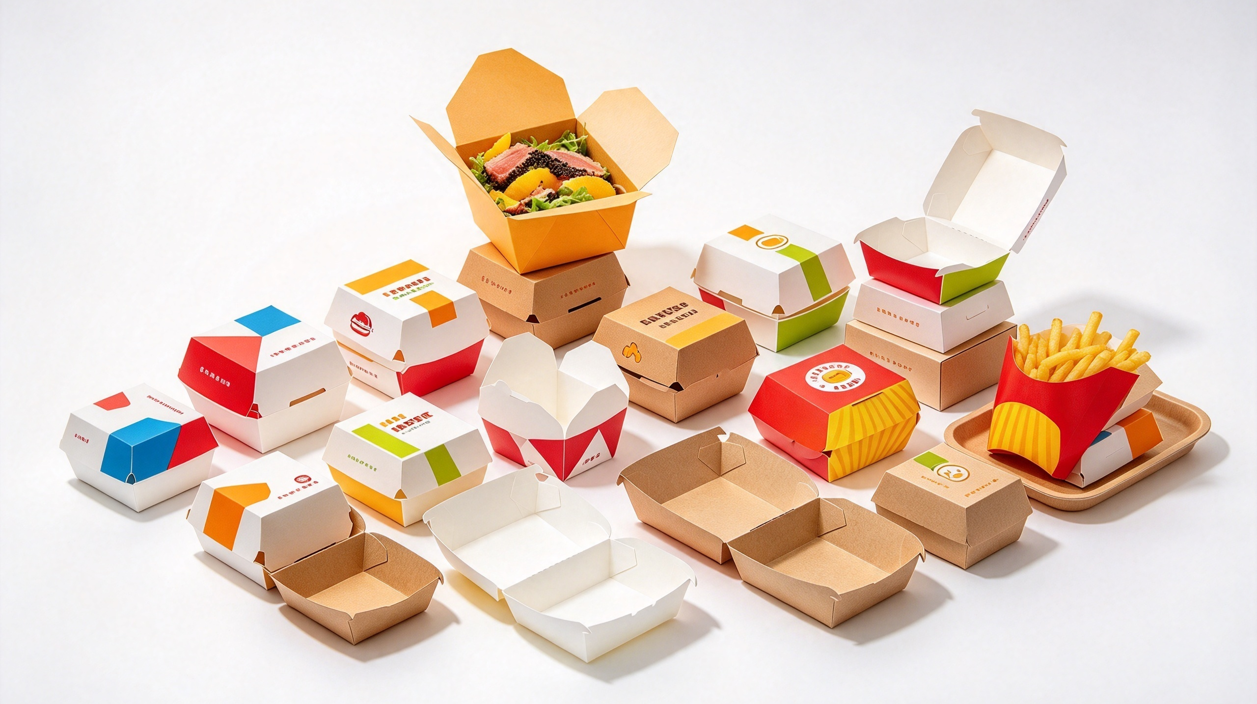 Machine Making Boxes High Speed Paper Box Forming Machine for Hamburger Box, French Fry Box ...